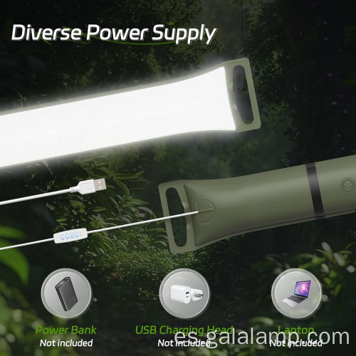 Luz de campamento LED inflable portátil con USB